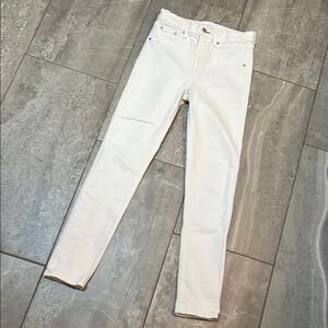 Rag & Bone High Rise Ankle Skinny White Jeans
